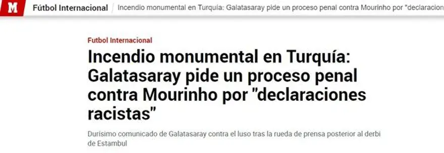 Maymun söylemi dünya basınında: "Mourinho'nun başı dertte, Galatasaray dava açacak" 4
