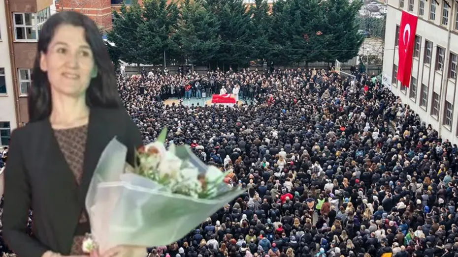 Görev yaptığı okulda öldürülen Fatma Nur öğretmene gözyaşlarıyla veda