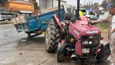 TIR'la çarpışan traktörün sürücüsü öldü