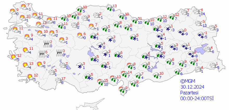 30 ARALIK PAZARTESİ HAVA NASIL OLACAK? 15 30 ARALIK PAZARTESİ HAVA NASIL OLACAK? 15