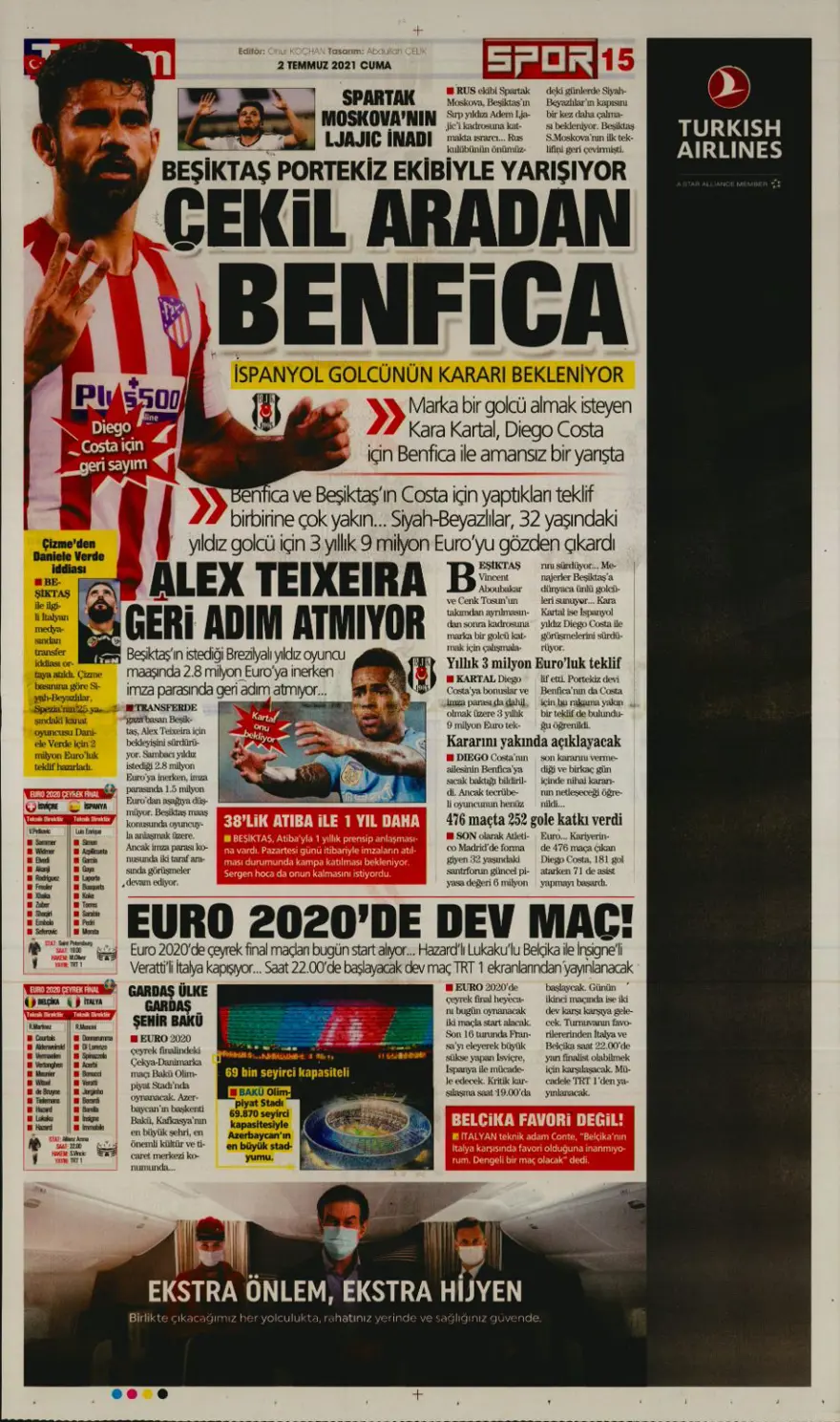 Günün spor manşetleri (2 Temmuz 2021) 13