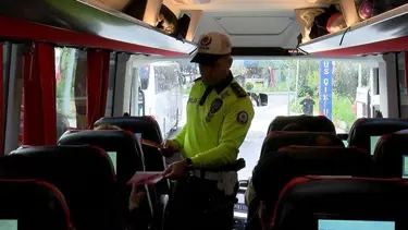 Şehirler arası yolcu otobüsleri denetlendi