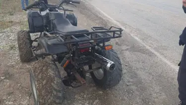 ATV devrildi, iki kişi yaralandı