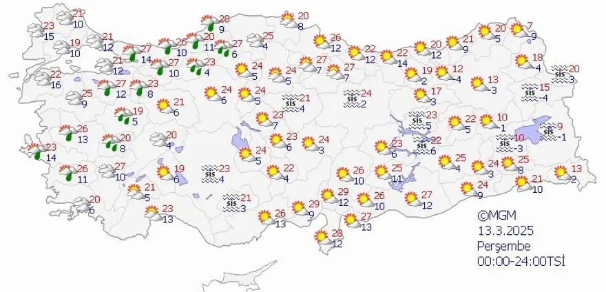 13 MART PERŞEMBE HAVA NASIL OLACAK? 5