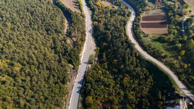 Bolu-Mudurnu kara yolunda sonbahar geçidi: Film sahnelerini aratmayan görüntüler