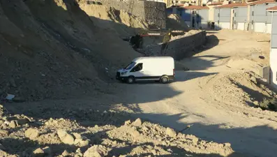 Şantiye alanında top mermisi bulundu