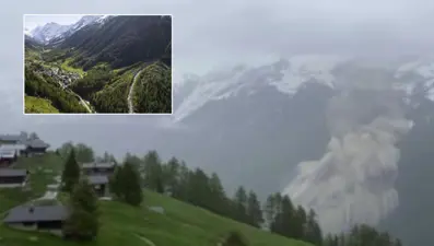 İsviçre’de çöken buzul köyü yuttu