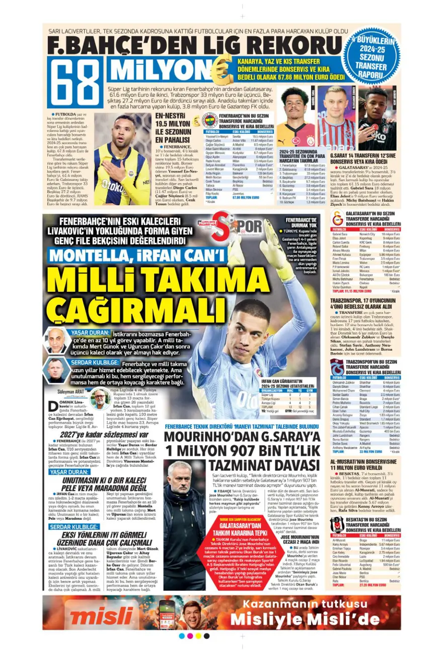 "Galatasaray Brezilyalı kaleciyle anlaştı" (1 Mart 2025 spor manşetleri) 18