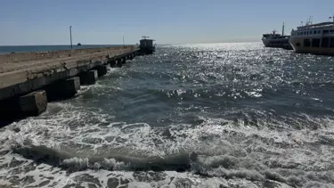 Tekirdağ'da deniz ulaşımında poyraz engeli