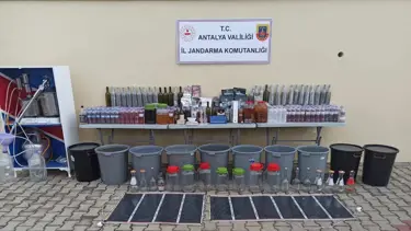 Alanya'da sahte alkol operasyonu