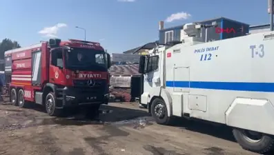 Kayseri'de hurdacıda yangın