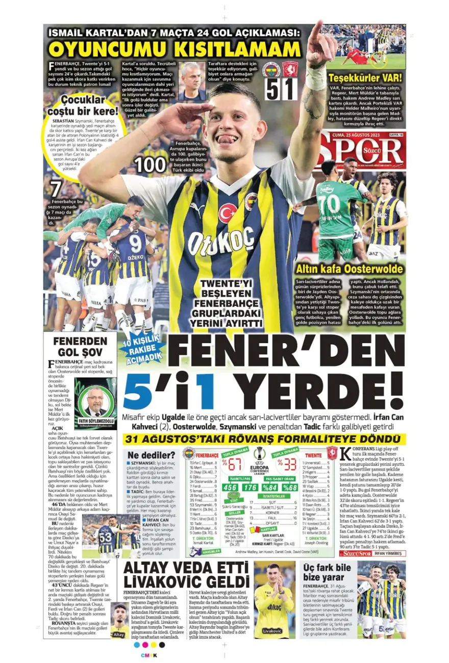 "Aslan'da son aday Salih Özcan" (25 Ağustos 2023 spor manşetleri) 9