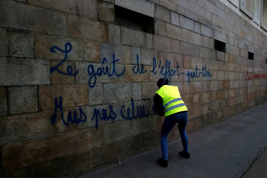 Paris'te 167 sarı yelekli gözaltına alındı 11