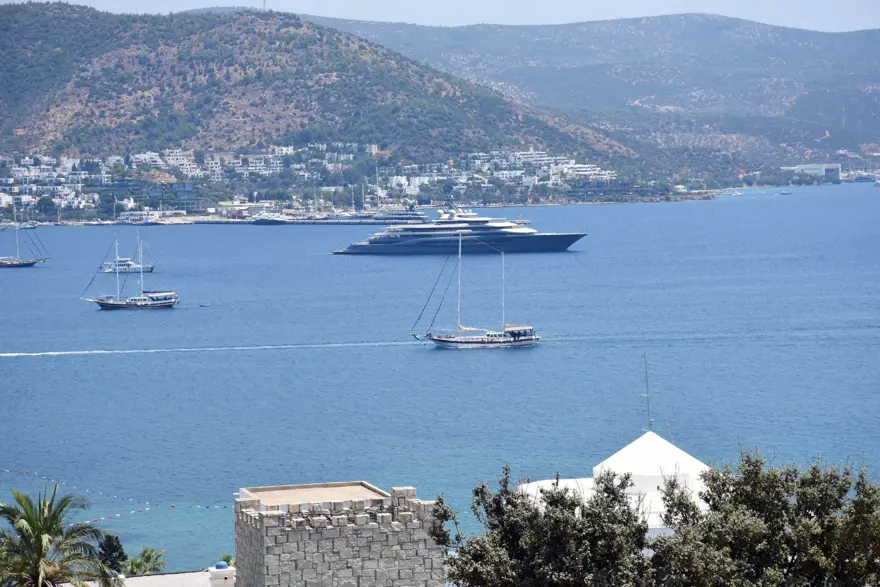 Mega yat 'Flying Fox' Bodrum'da 5