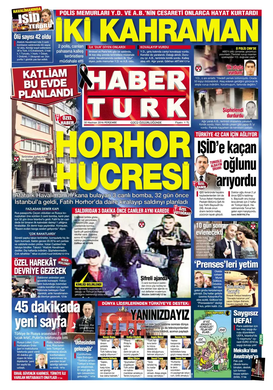 Günün gazete manşetleri (30 Haziran 2016) 9