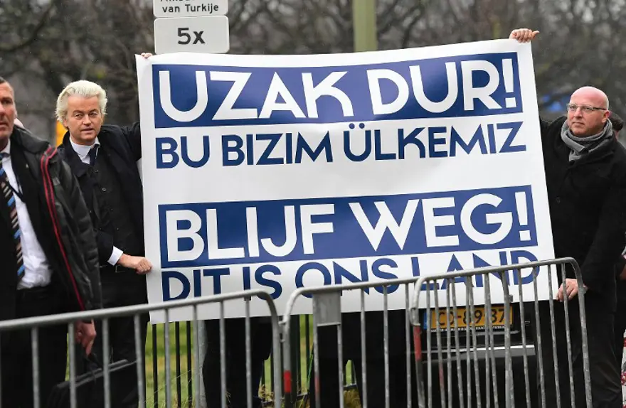 Irkçı lider Wilders'den Türkiye karşıtı gösteri 1