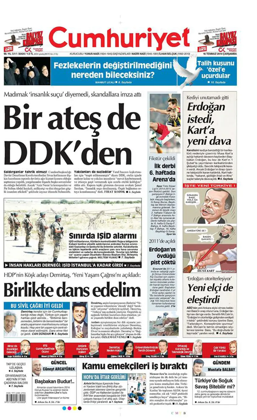 Günün gazete manşetleri - 16 Temmuz 2014 8 Günün gazete manşetleri - 16 Temmuz 2014 8