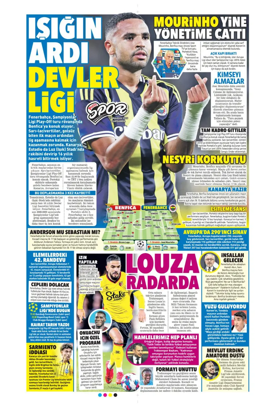 "Bitsin bu hasret" (27 Ağustos spor manşetleri) 13