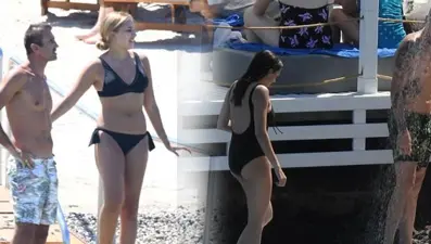 Can Bonomo ile Öykü Karayel Bodrum'da (Ünlülerin objektiflere takılan tatil kareleri)