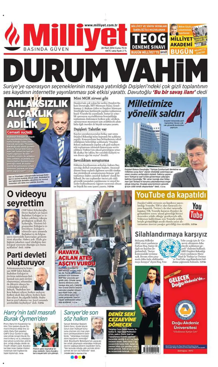 Günün gazete manşetleri - 28 Mart 2014 7