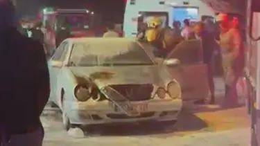 Aracını ateşe verdi, ağır yaralandı