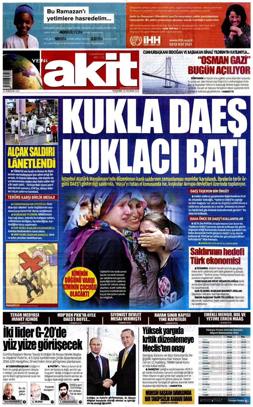 Günün gazete manşetleri (30 Haziran 2016) 17