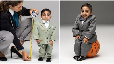 Dünyanın en kısa adamı seçildi: Ağır diye akıllı telefon taşıyamıyor