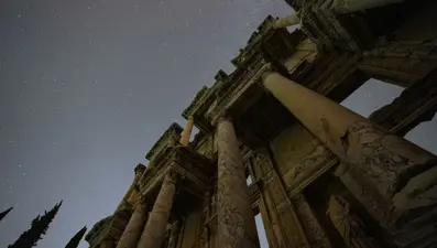 Efes Antik Kenti'nde yıldızlı gece