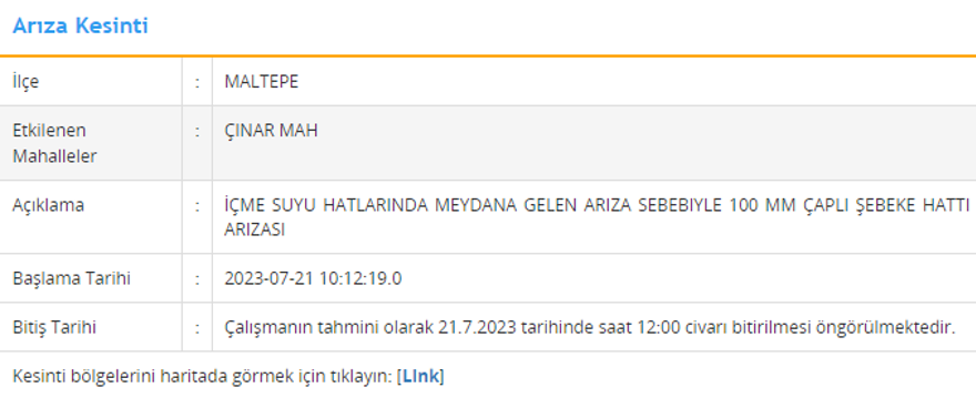 İstanbul'un 3 ilçesinde su kesintisi: 3 saat su kesintisi yaşanacak (21 Temmuz İSKİ planlı su kesintisi listesi) 2