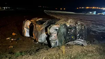 Çankırı'da otomobil takla attı: Üç yaralı