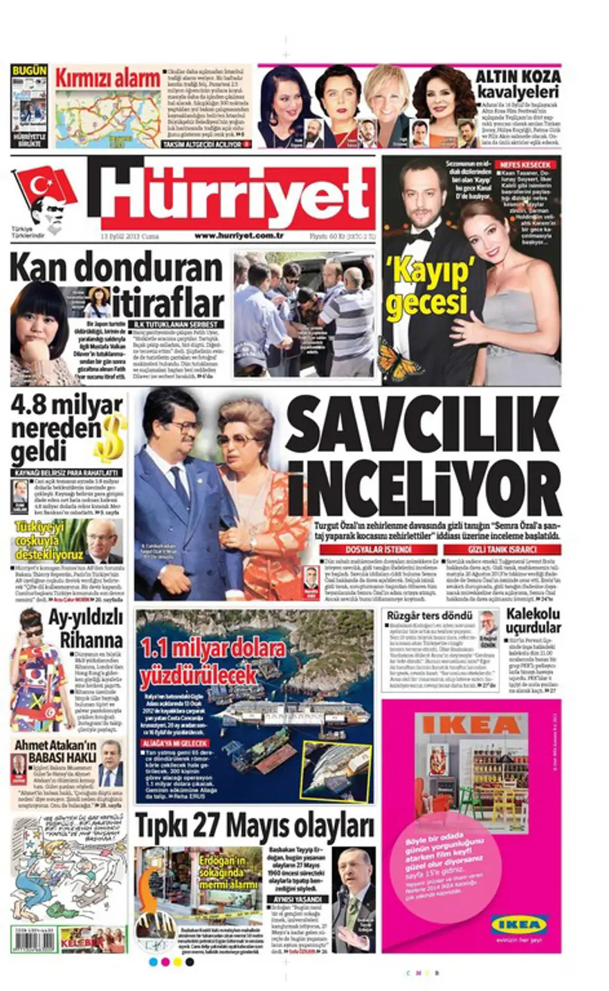 Günün Manşetleri- 13 Eylül 2013 1 Günün Manşetleri- 13 Eylül 2013 1