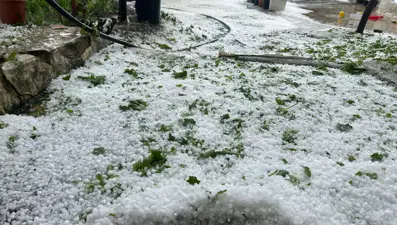 Yozgat'ta dolu yağışı etkili oldu