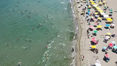 Saray'da denize girilmesi yasaklandı