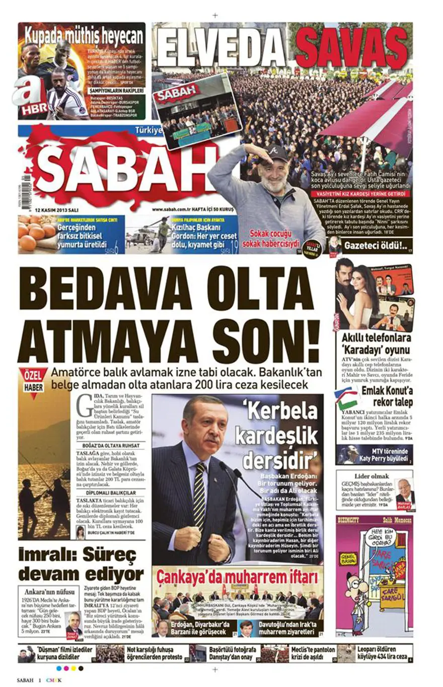 Günün manşetleri - 12 Kasım 2013 Günün manşetleri - 12 Kasım 2013