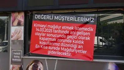 120 milyon liralık vurgun yapan kuyumcu, iş yerine bu pankartı astı