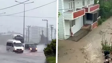 Trabzon’da şiddetli yağış heyelanlara neden oldu