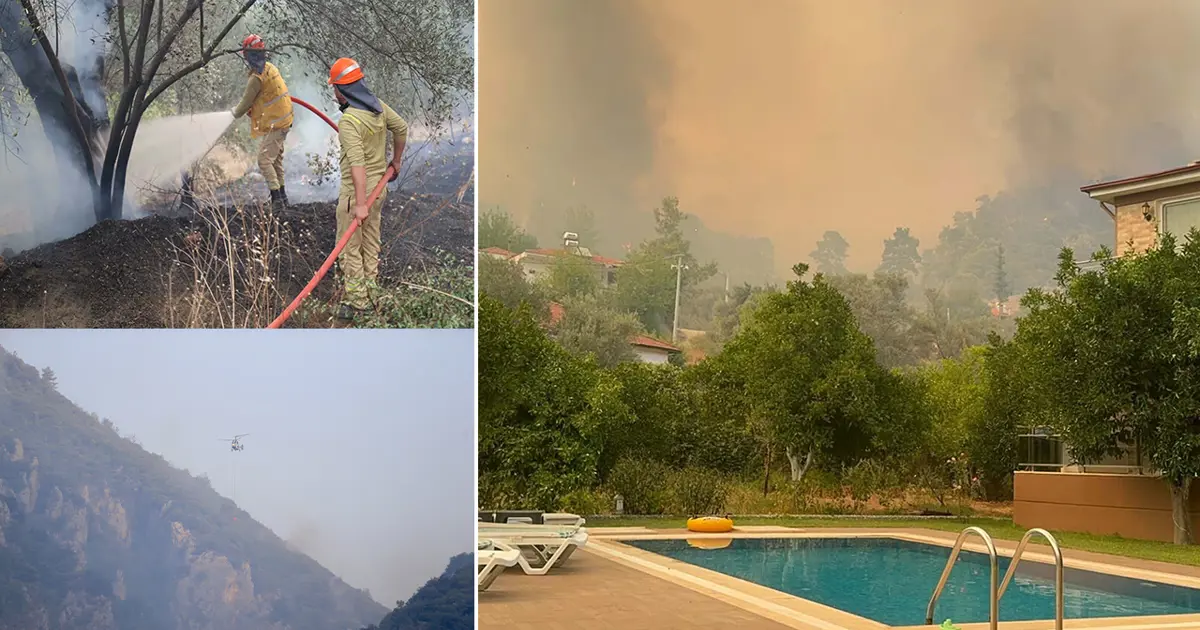 Fethiye Göcek'te son durum: Orman yangını sürüyor, helikopterler yeniden havalandı