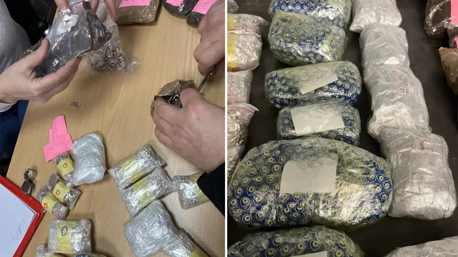 Türkiye'ye geçmek üzereyken yakalandı. Oda spreyi ve gazoz şişelerinden kaçak altın çıktı