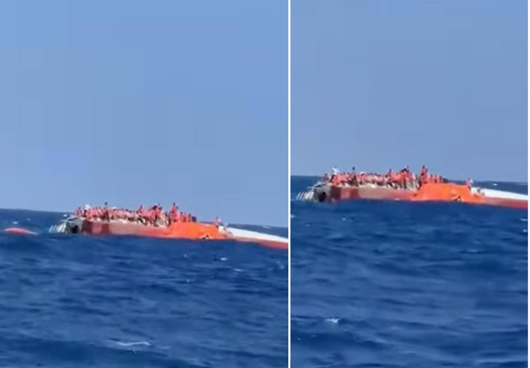 Girne açıklarında Türk feribotu alabora oldu
