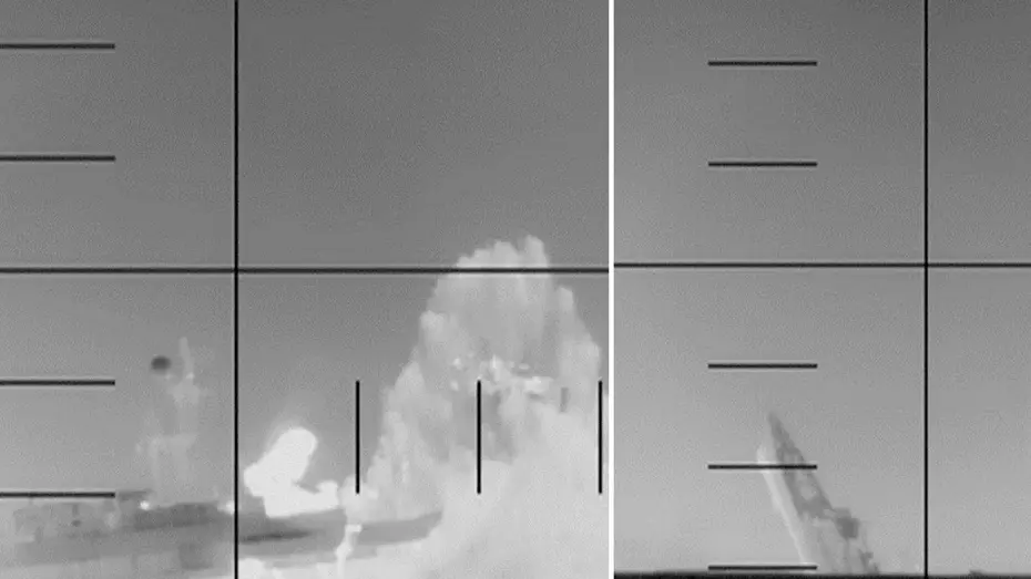 ABD, İran savaş gemisini torpido ile batırdı, en az 80 denizci öldü. Saldırı anı paylaşıldı