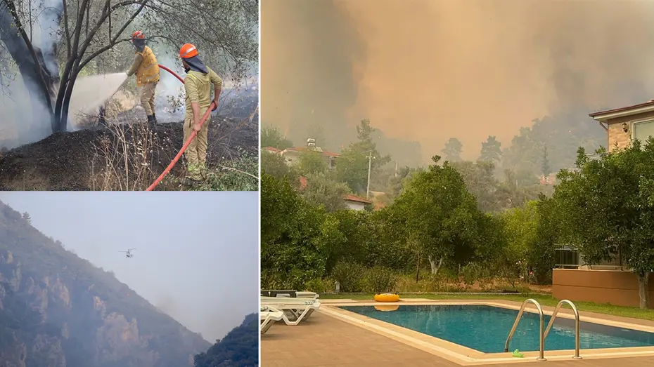 Fethiye Göcek'te son durum: Orman yangını sürüyor, helikopterler yeniden havalandı