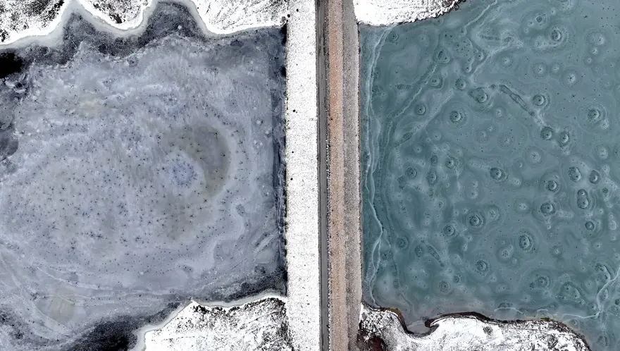 Gümüşören Barajı'nda "göz bebekleri". Soğuk havanın etkisiyle ortaya çıktı 3