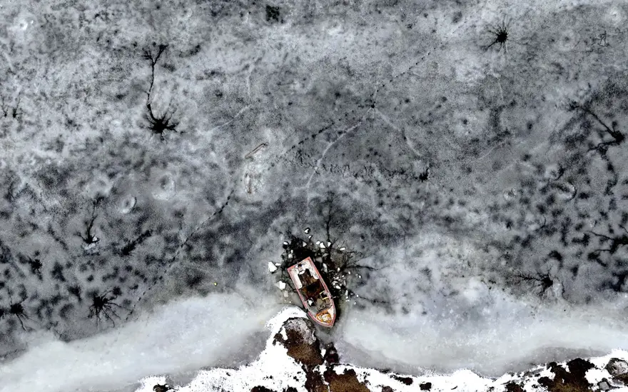 Gümüşören Barajı'nda "göz bebekleri". Soğuk havanın etkisiyle ortaya çıktı 1