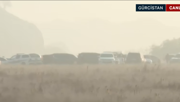 NTV ekibi Gürcistan'daki kargo uçağının enkaz alanında