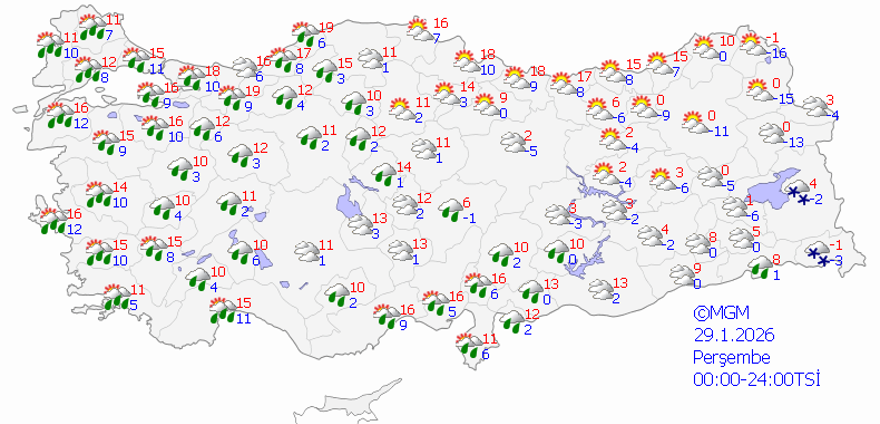 29 OCAK PERŞEMBE HAVA NASIL OLACAK? 4