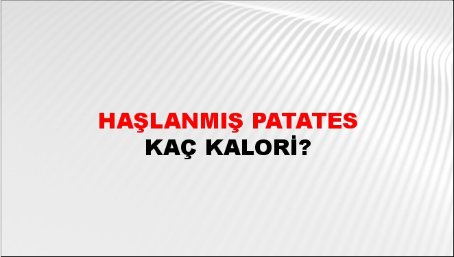 Haşlanmış Patates