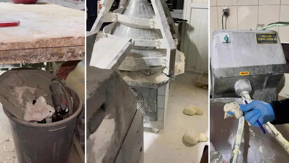 Fırın denetiminde mide bulandıran görüntü