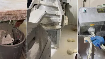 Fırın denetiminde mide bulandıran görüntü