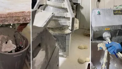 Fırın denetiminde mide bulandıran görüntü