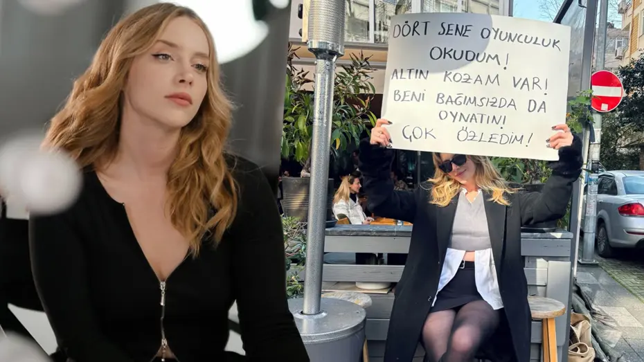 Hayal Köseoğlu'ndan pankartlı çağrı. 